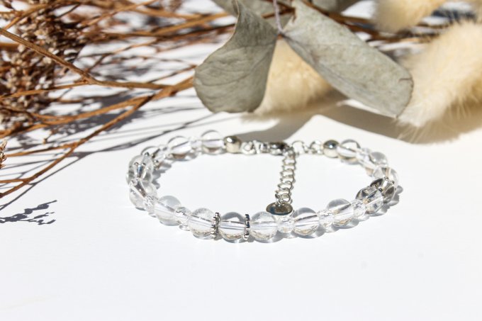 Bracelet chainette Cristal de roche