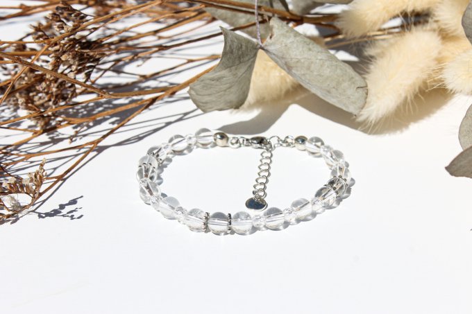 Bracelet chainette Cristal de roche