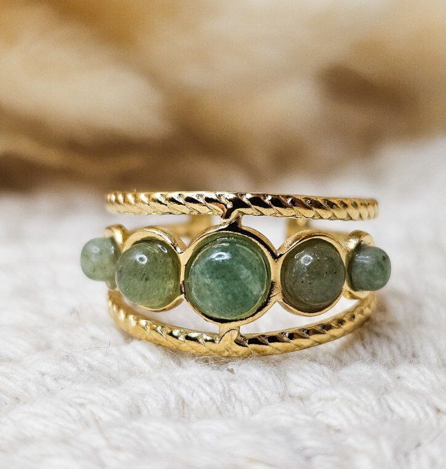 Bague Aventurine verte