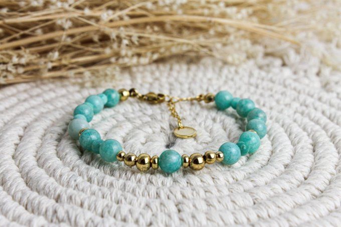 Bracelet fermoir Amazonite