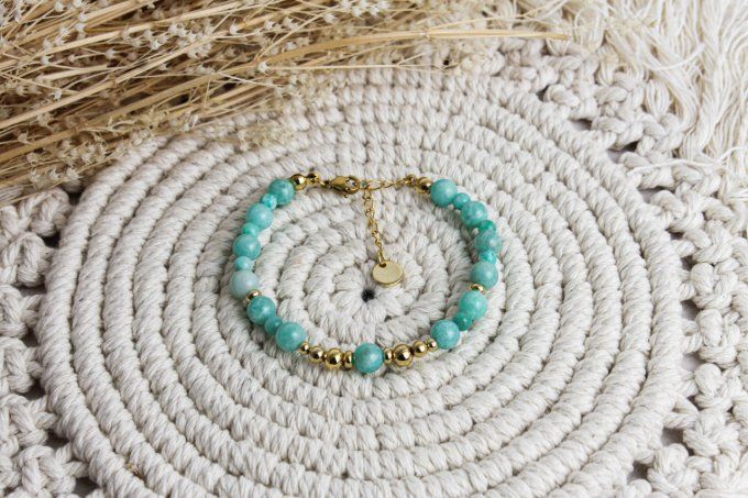 Bracelet fermoir Amazonite