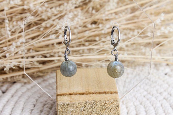 Boucles d'oreilles Labradorite