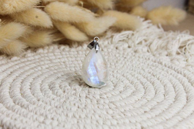 Pendentif Labradorite blanche