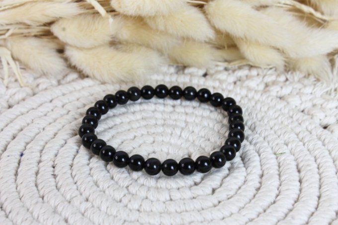 Bracelet Obsidienne doré