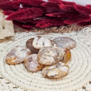 Galet Agate fleur de cerisier