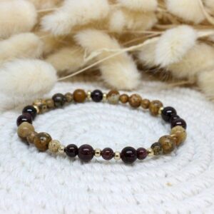 Bracelet Grenat et Jaspe paysage