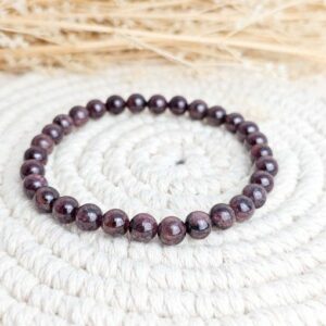 Bracelet élastique simple grenat