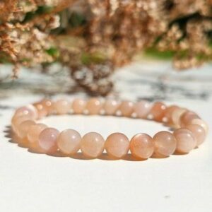Bracelet élastique simple pierre de lune