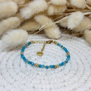bracelet création "Bracelet Apatite - Vision & Clarté intérieure"