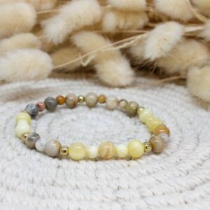 Bracelet Agate Crazy Lace & Calcite Jaune – Créativité & Ancrage