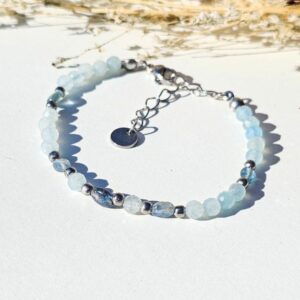 Bracelet Aigue-marine et Cyanite – Clarté & Harmonie Intérieure