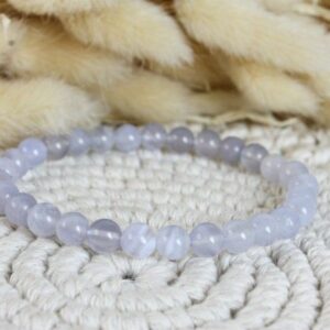 Bracelet Calcédoine bleue