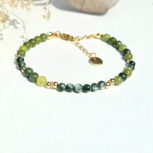 Bracelet Jade Néphrite / Séraphinite