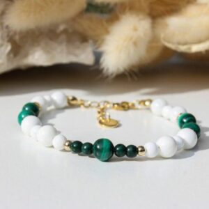Bracelet Malachite et Nacre