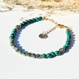Bracelet Malachite et Séraphinite
