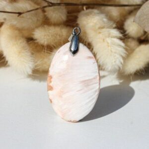 Pendentif Scolecite orange