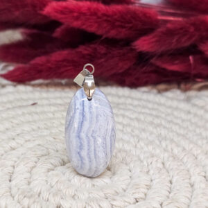 Pendentif Calcédoine bleue