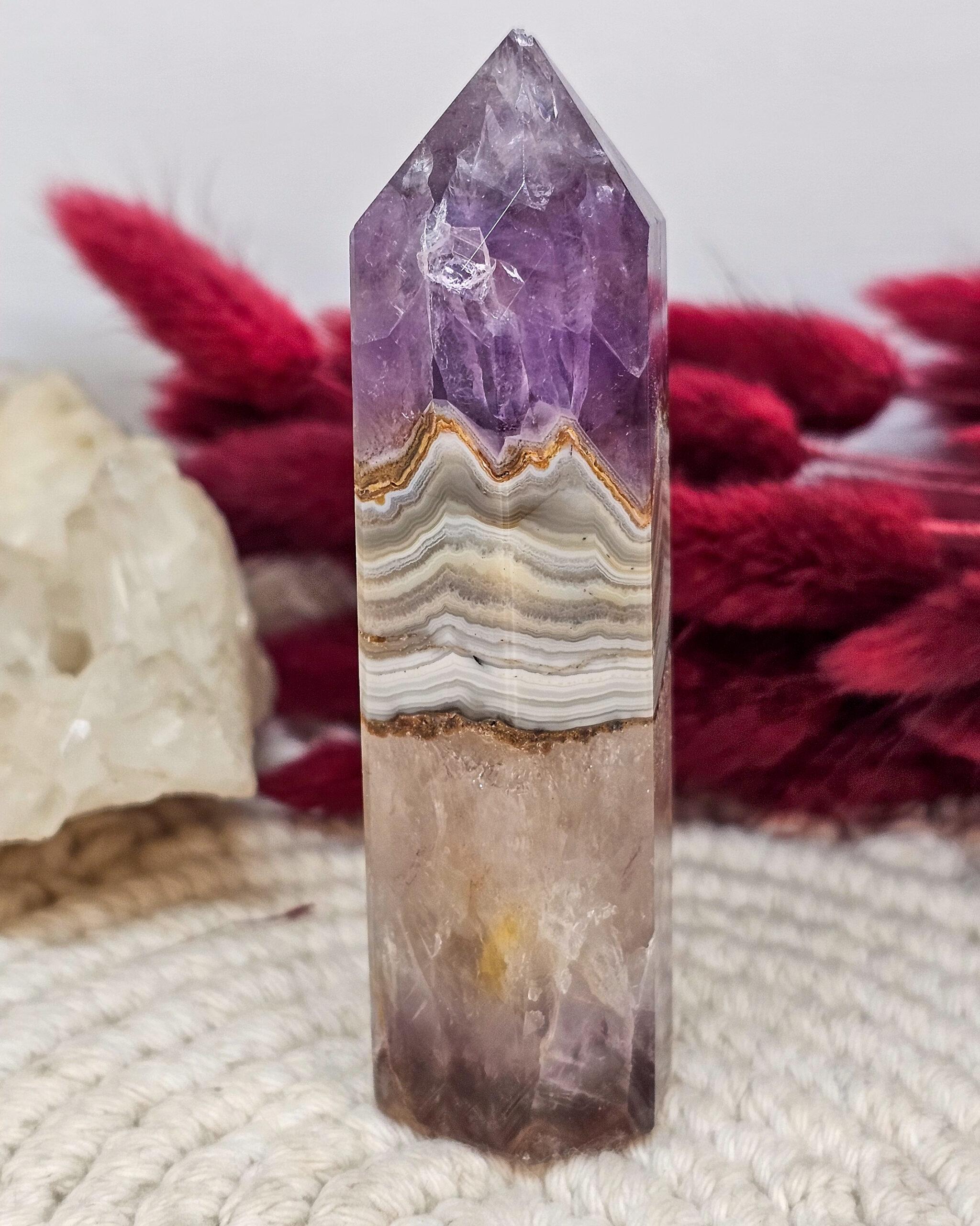 Pointe d’Améthyste avec Agate